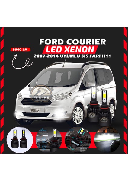 Ford Courier 2007-2014 Sis Farı Uyumlu Şimşek Etkili Led Xenon Light Series H11