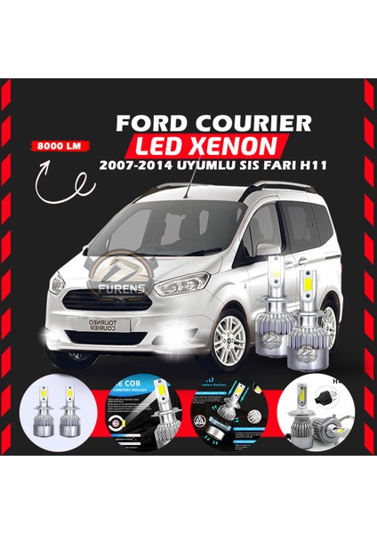 Ford Courier 2007-2014 Sis Farı Uyumlu Şimşek Etkili Led Xenon Performance Series H11