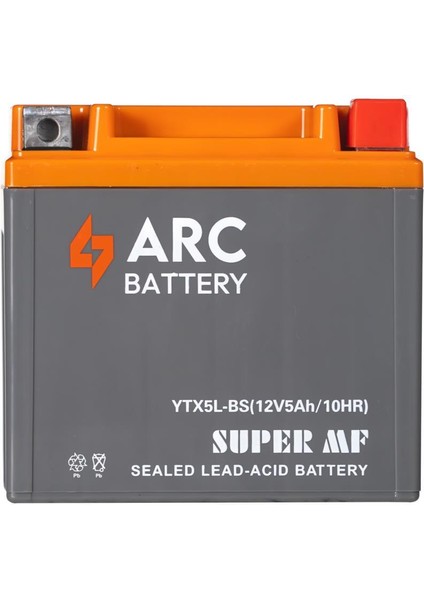 12 Volt 5 Amper Yatay Akü (Üretim Tarihi: 2024)