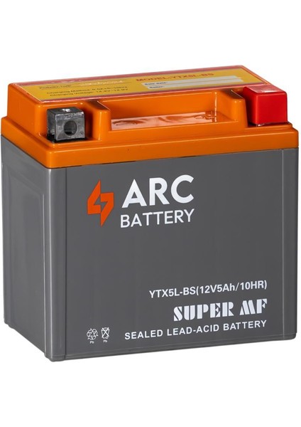 12 Volt 5 Amper Yatay Akü (Üretim Tarihi: 2024)