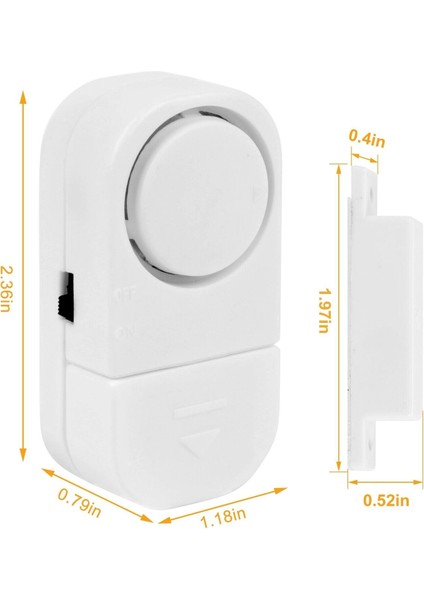 2 Adet 90 Db GS-350 Kablosuz Alarm Sistemi Kapı Pencere Alarmı Ev Güvenlik Cihazı - Kapı Alarmı fiyatları