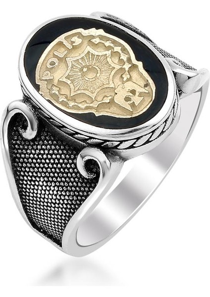 Siyah Mineli Polis Yüzüğü fiyatları