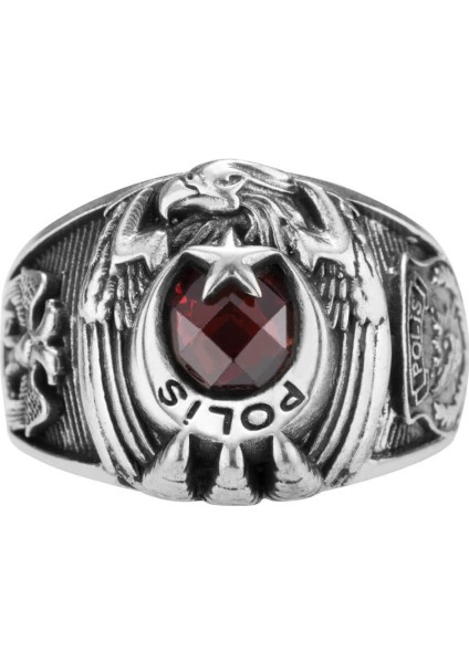 Selçuklu Kartalı Motifli Polis Özel Harekat Yüzüğü