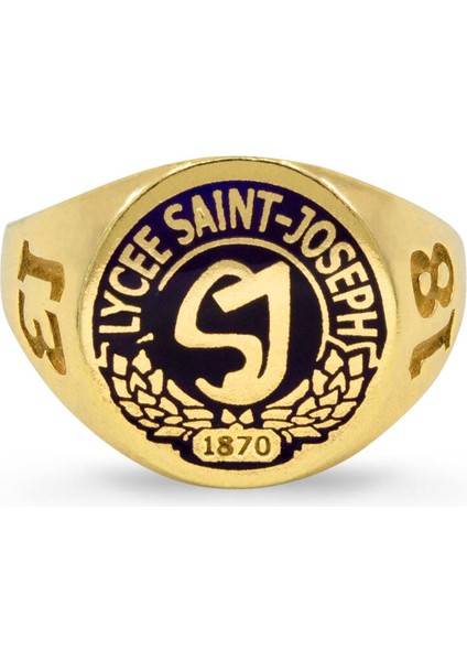 Saint-Joseph Lisesi Mezuniyet Yüzüğü 13-18 Gold Renk