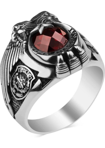 Çift Kartal Başlı Göktürkçe Türk Yazılı Polis Özel Harekat Yüzüğü fiyatları