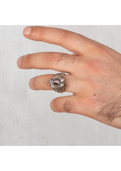 Çift Kartal Başlı Göktürkçe Türk Yazılı Polis Özel Harekat Yüzüğü fırsatları