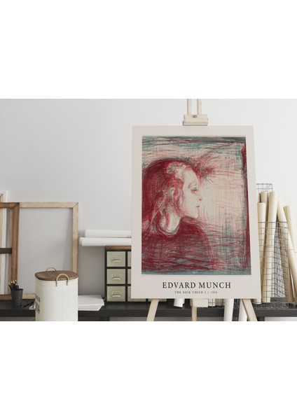 Kanvas Tablo Edvard Munch Oda Duvar Dekorasyonu Sanatsal Tablo Salon Dekorasyonu