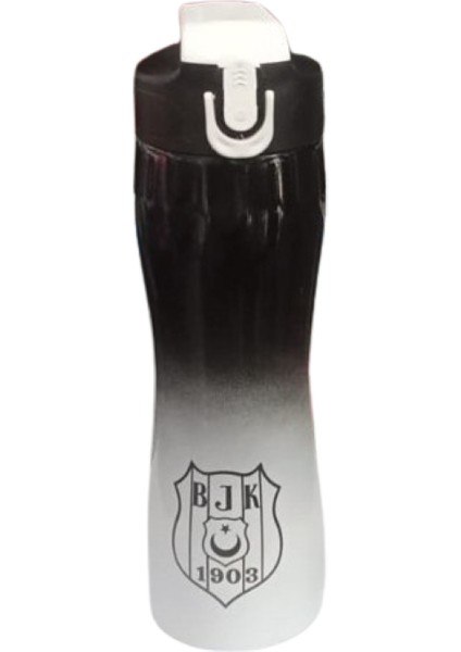 Me 24364 Beşiktaş Degrade Paslanmaz Çelik Lisanslı 500 ml Pipetli Matara ( Çelik No :304)