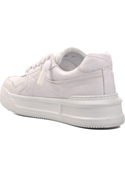 Premium 1306 Beyaz Cilt Erkek Sneaker