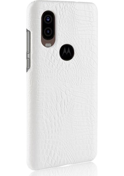 Motorola One Vision Klasik Timsah Moda Için Şık Klasik Kılıf (Yurt Dışından)