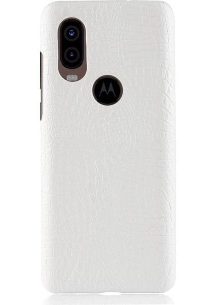 Motorola One Vision Klasik Timsah Moda Için Şık Klasik Kılıf (Yurt Dışından)