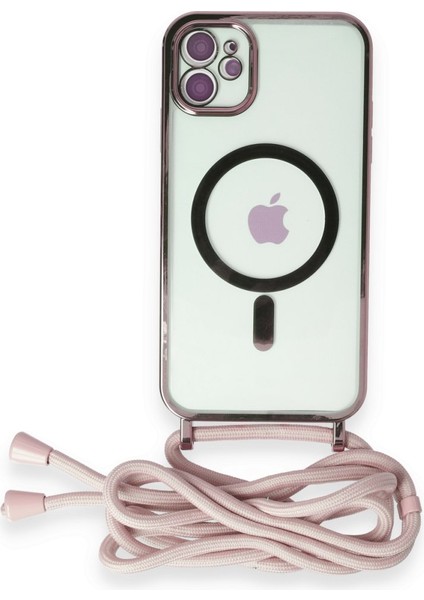 Apple iPhone 11 Kılıf Divo Lazer Askılı Magsafe Kapak