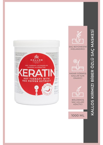 Kırmızı Biber Özlü Saç Bakım Maskesi 1000 ml fiyatları