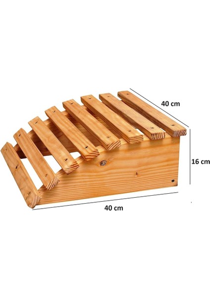 Masa Altı Ayaklık, Ayak Desteği, Ayak Standı, Ahşap Ayak Yükseltici, Masa Doğal Ahşap Ayaklık