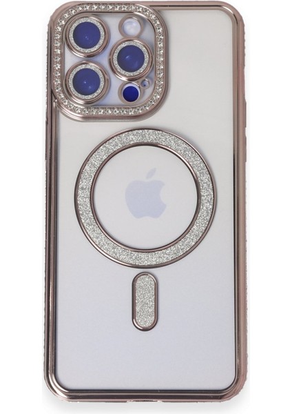 Apple iPhone 15 Pro Max Kılıf Joke Simli Magneticsafe Kılıf