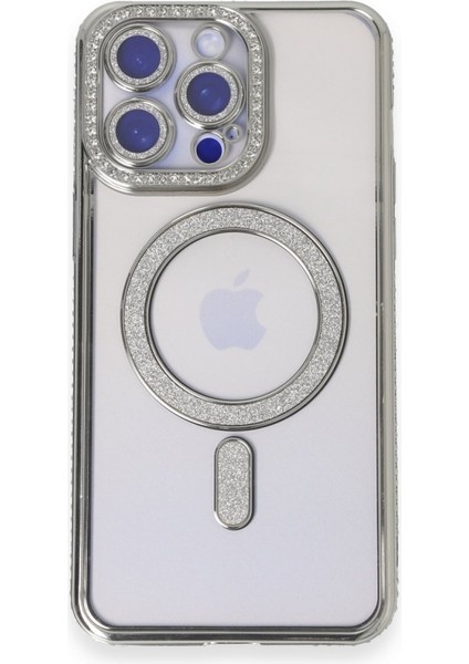Apple iPhone 15 Pro Max Kılıf Joke Simli Magneticsafe Kılıf