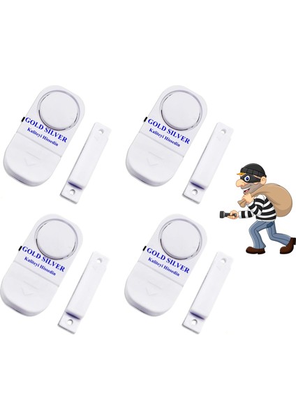 Kapı Alarmı Pencere Alarmı Manyetik 4 Adet Yüksek Sesli Kapı Pencere Alarmı fiyatları