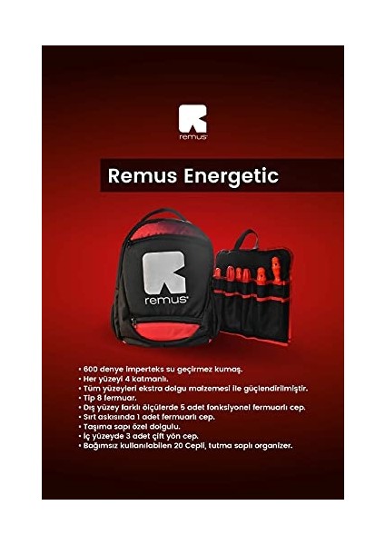 Energetic Organizerli Sırt Takım Çantası