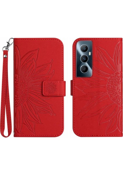 Realme C65 4g Flip Cüzdan Telefon Kılıfı Için Lüks Pu Deri Kabartmalı (Yurt Dışından)