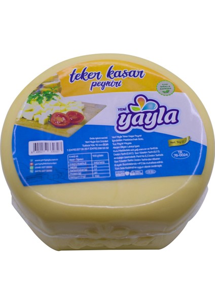 Taze Teker Kaşar Peyniri 500 gr