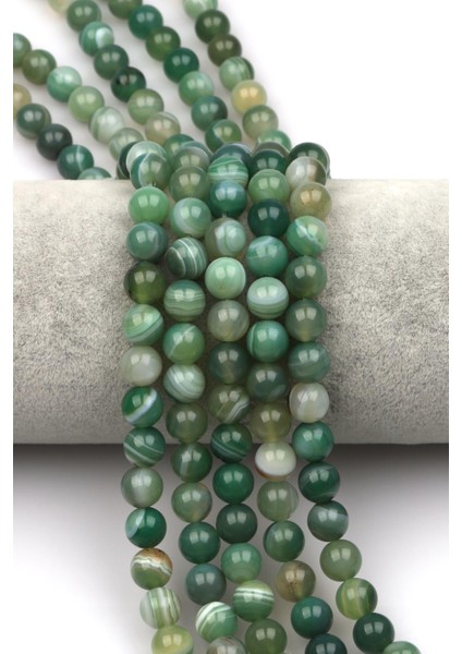 Madagaskar Akik Doğal Taş Dizi 8 mm Küre Kesim