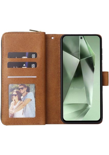 Samsung Galaxy S24 Fe Cüzdan Durumda 9 Kart Yuvaları ile El ile (Yurt Dışından)