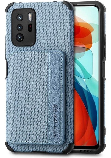 Xiaomi Redmi Için Not 10 Pro 5g Standı Fonksiyonu Manyetik Kart Tutucu (Yurt Dışından)