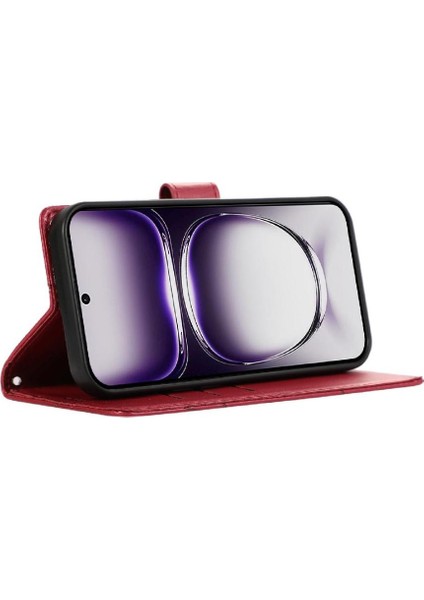 Oppo Oppo 12 5g Için Flip Case Kickstand Üç Kart Yuvaları Şok Emici (Yurt Dışından) modelleri