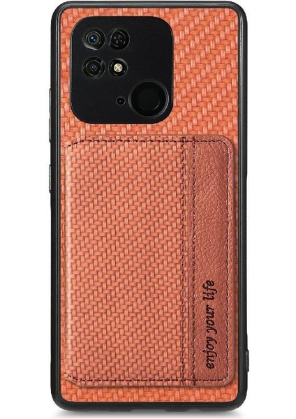 Xiaomi Redmi 10C Manyetik Kart Tutucu Rfıd Engelleme Standı Kamera Için Kılıf (Yurt Dışından)