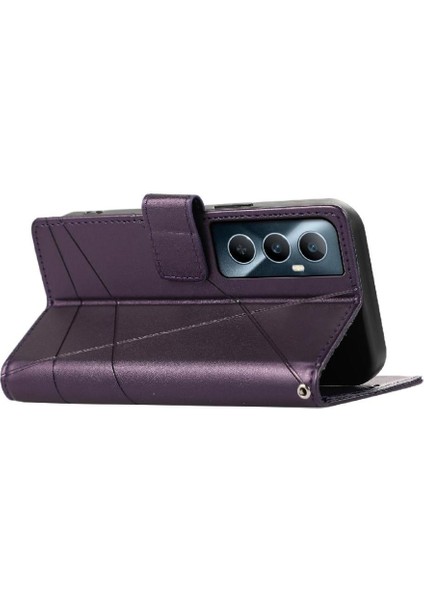 Realme C65 Üç Kart Yuvaları Için Flip Case Kickstand Şok Emici (Yurt Dışından) modelleri