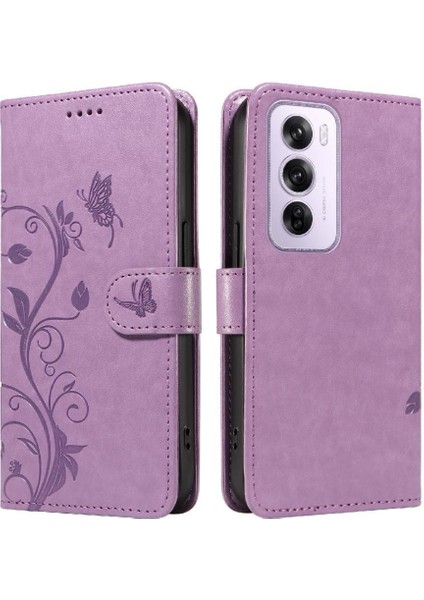 Oppo Hand 12 5g Için Kılıf ve Kart Yuvası El Yüksek ile Kabartmalı Kelebek (Yurt Dışından)