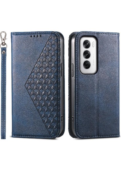 Oppo Oppo 12 5g Günlük Kullanım Için Flip Case Standı Cüzdan Eşkenar Dörtgen Şekli El (Yurt Dışından)