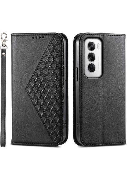 Oppo Oppo 12 5g Günlük Kullanım Için Flip Case Standı Cüzdan Eşkenar Dörtgen Şekli El (Yurt Dışından) fiyatları
