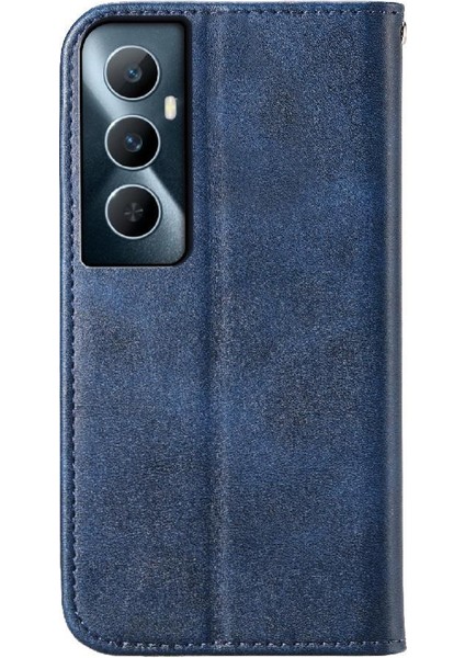 Realme C65 Eşkenar Dörtgen Şekli Günlük Kullanım Için Flip Case El Kayışı Standı Cüzdan (Yurt Dışından)