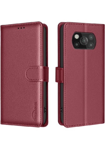 Xiaomi Poco X3 Nfc Cüzdan Manyetik Kart Tutucu Kickstand Pu Için Flip Case (Yurt Dışından)