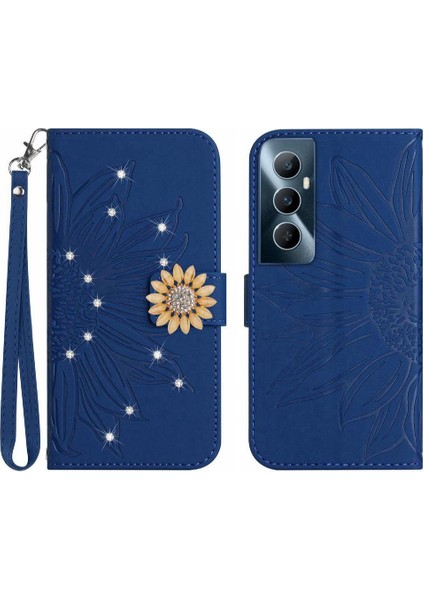 Realme C65 4g Flip Cüzdan Kredi Kartı Için Kılıf Pu Deri Kapak Çevirin Kart (Yurt Dışından)