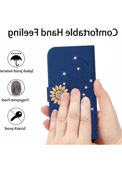 Realme C65 4g Flip Cüzdan Kredi Kartı Için Kılıf Pu Deri Kapak Çevirin Kart (Yurt Dışından)