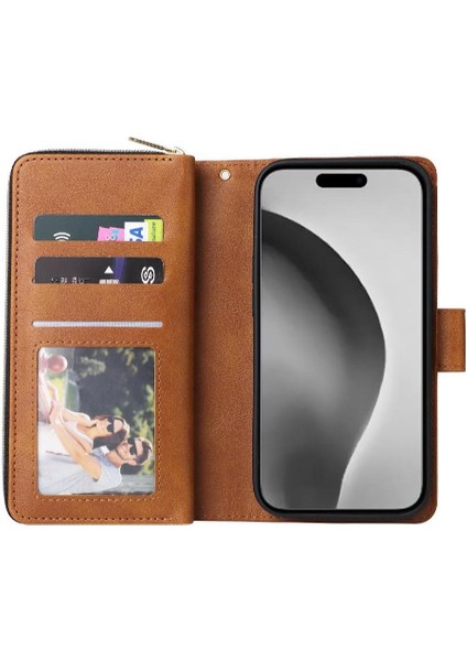 IPhone 16 Için Kılıf Pro Max Cüzdan Kılıf ile 9 Kart Yuvaları ile Kapak Çevirin (Yurt Dışından)