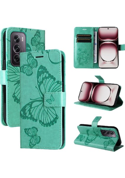 Oppo Için Kılıf Card 12 Pro 5g Flip Kickstand Pu Deri Kart Yuvası ile (Yurt Dışından)