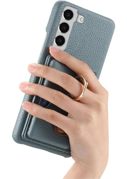 Samsung Galaxy S22 Artı Kart Yuvaları Premium Dokulu Deri Yüzük (Yurt Dışından) modelleri