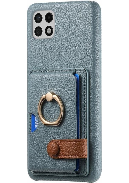 Samsung Galaxy A22 5g Kart Yuvaları Premium Dokulu Deri Yüzük (Yurt Dışından) indirimleri