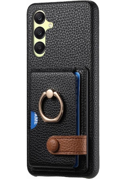 Samsung Galaxy A25 Premium Dokulu Deri Yüzük Standı Kart Yuvaları Için Kılıf (Yurt Dışından) fırsatları