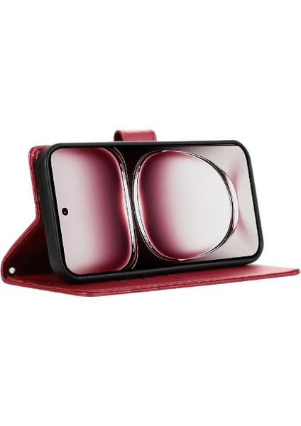 Oppo Oppo 12 Pro 5g Için Flip Case Üç Kart Yuvaları Darbeye Kickstand (Yurt Dışından) modelleri