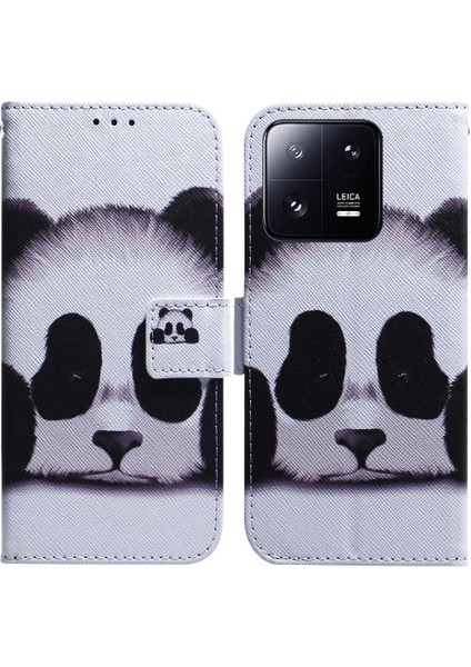 Xiaomi 13 Pro Cüzdan Pu Deri Kart Yuvaları Için Flip Case Boyalı (Yurt Dışından)