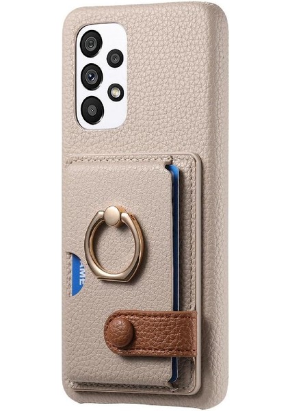 Samsung Galaxy A33 5g Kart Yuvaları Premium Dokulu Deri Yüzük (Yurt Dışından) fiyatları
