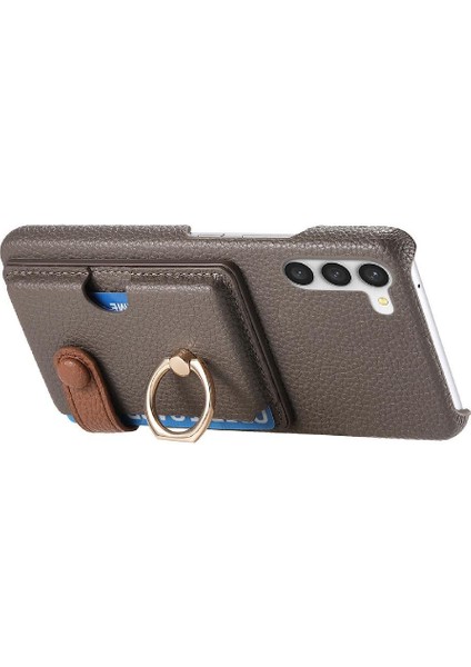 Samsung Galaxy S23 Fe Halka Standı Kart Yuvaları Premium Dokulu (Yurt Dışından) modelleri