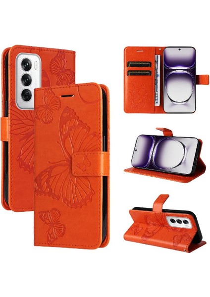 Kart Yuvası Standı Flip Pu ile Oppo Oppo 12 5g Darbeye Dayanıklı Kapak Için Kılıf (Yurt Dışından)