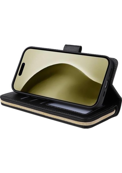El Kayışı Cüzdan 9 ile IPhone 16 Pro Fermuar Cep Kart Tutucu Için Kılıf (Yurt Dışından)