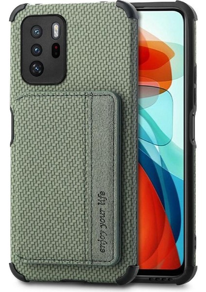 Xiaomi Redmi Için Not 10 Pro 5g Standı Fonksiyonu Manyetik Kart Tutucu (Yurt Dışından)