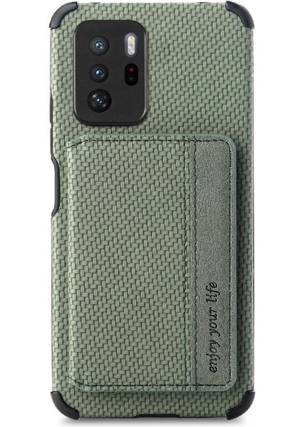 Xiaomi Redmi Için Not 10 Pro 5g Standı Fonksiyonu Manyetik Kart Tutucu (Yurt Dışından)